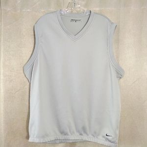 Nike Golf Dri-Fit V-Neck Golf Sweater Vest Gray Size XL